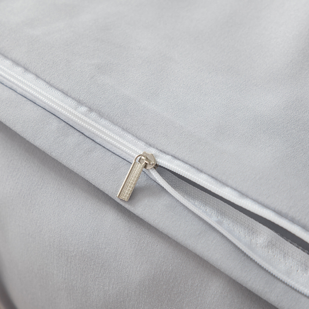 Bellemosa Brushed Microfibre Quilt Cover Set - Quilt Cover & Pillowcases - Light Grey