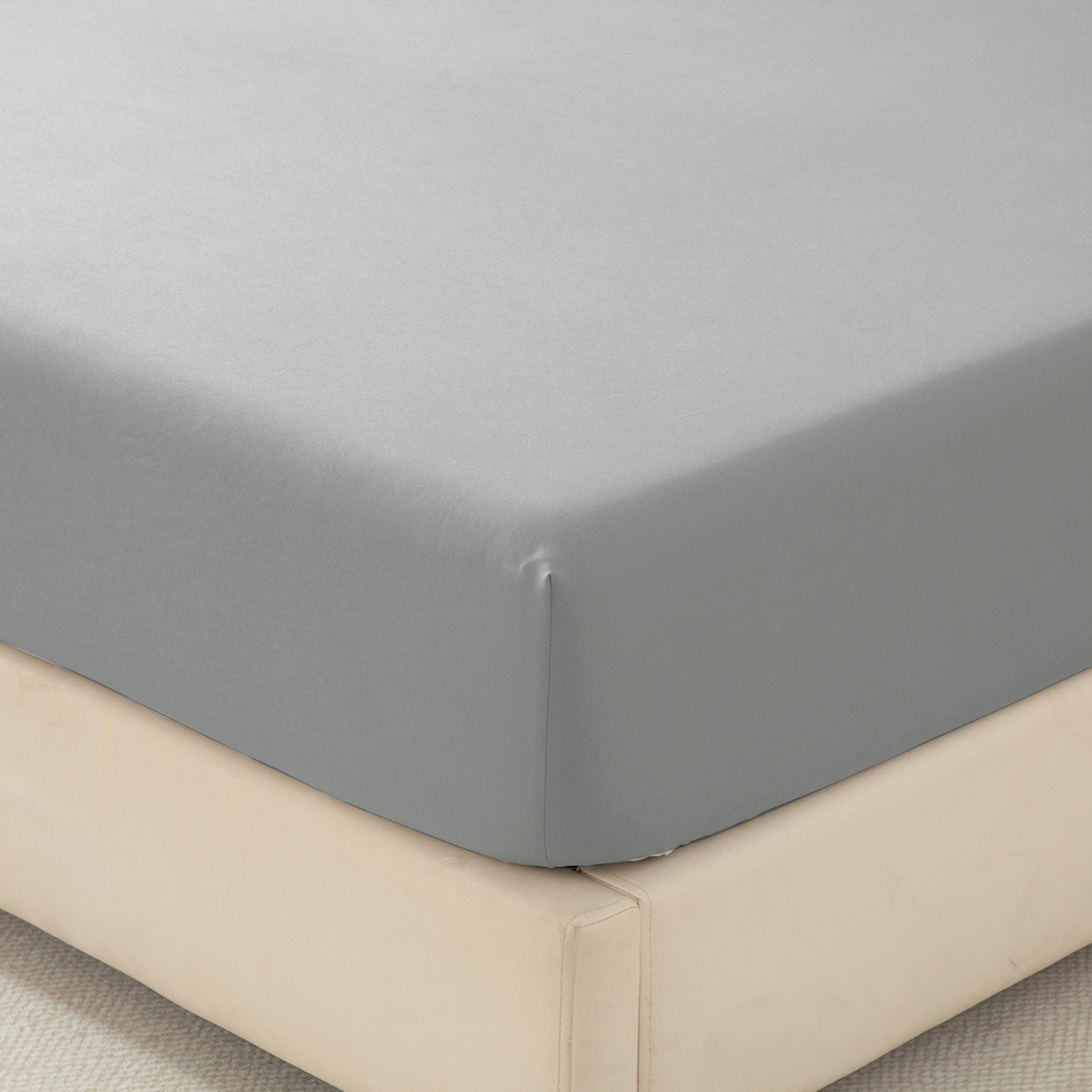 Bellemosa Premium Cotton Fitted Sheet- Light Grey