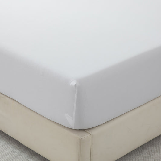 Bellemosa Brushed Microfibre Fitted Sheet - Classic White