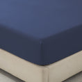 Load image into Gallery viewer, Bellemosa Premium Cotton Fitted Sheet- Navy Blue
