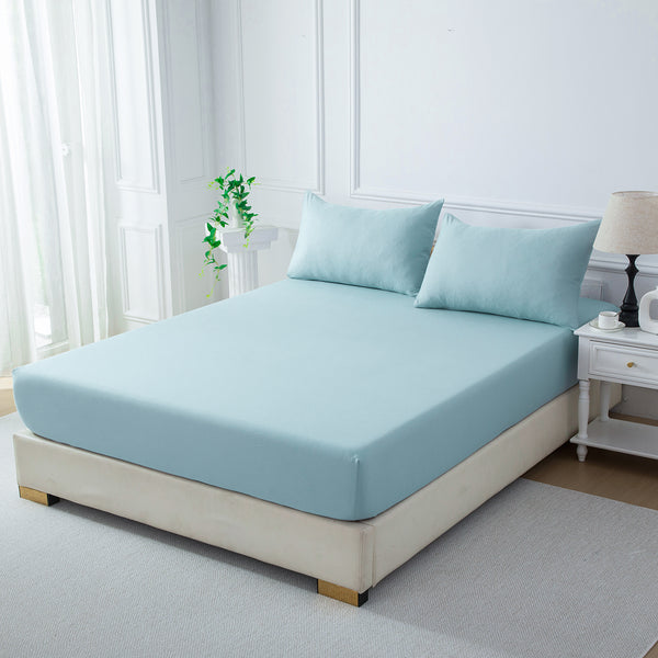 Bellemosa Brushed Microfibre Fitted Sheet - Sky Blue