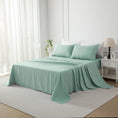 Load image into Gallery viewer, Bellemosa Brushed Microfibre Flat Sheet - Sage Green
