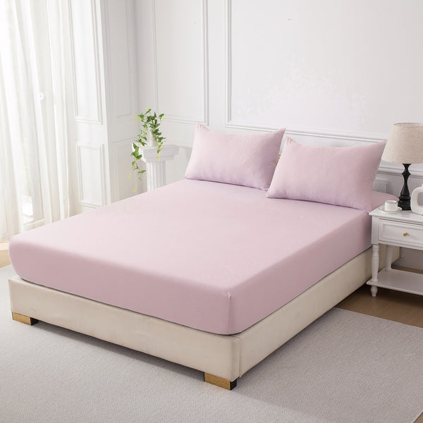 Bellemosa Brushed Microfibre Fitted Sheet - Blush Pink