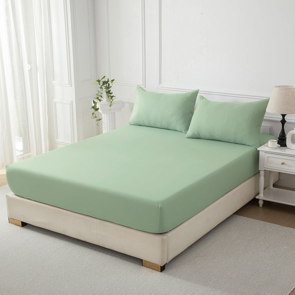 Bellemosa Premium Cotton Fitted Sheet- Sage Green