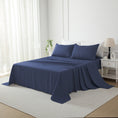 Load image into Gallery viewer, Bellemosa Premium Cotton Flat Sheet- Navy Blue
