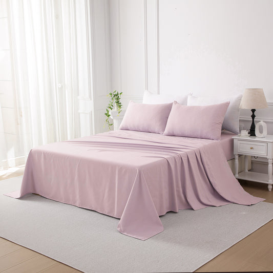 Bellemosa Brushed Microfibre Flat Sheet - Blush Pink