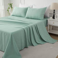 Load image into Gallery viewer, Bellemosa Brushed Microfibre Flat Sheet - Sage Green
