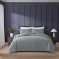 Load image into Gallery viewer, Bellemosa Brushed Microfibre Quilt Cover Set - Quilt Cover & Pillowcases - Charcoal Grey
