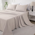 Load image into Gallery viewer, Bellemosa Brushed Microfibre Flat Sheet - Natural Beige
