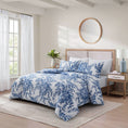 Load image into Gallery viewer, Bellemosa Brushed Microfibre Quilt Cover Set - Quilt Cover & Pillowcases - Royal Bloom
