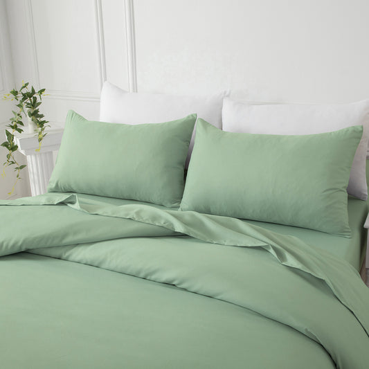 Bellemosa Premium Cotton Pillow Case Set - Sage Green