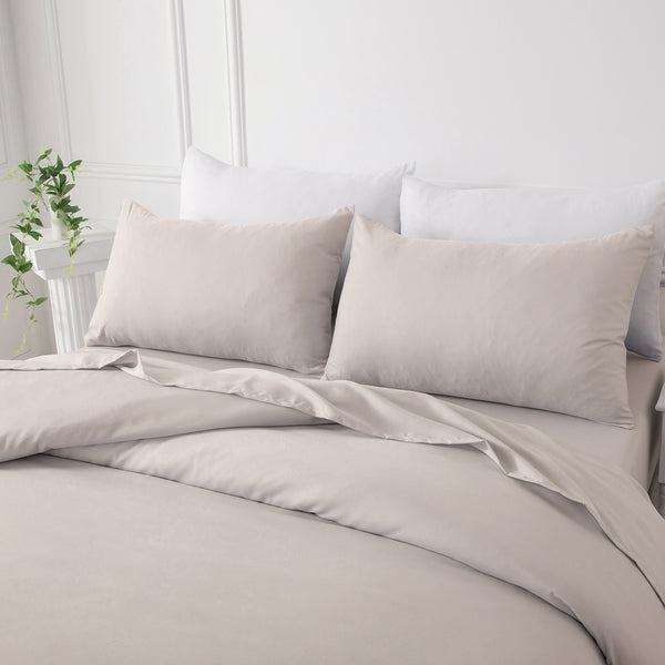 Bellemosa Brushed Microfibre Pillowcases - Natural Beige
