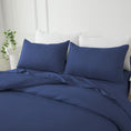 Load image into Gallery viewer, Bellemosa Brushed Microfibre Pillowcases - Navy Blue
