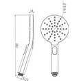 Load image into Gallery viewer, ABS 3 Functions Handheld Shower Head Round - Black
