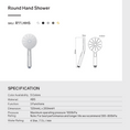 Load image into Gallery viewer, ABS 3 Functions Handheld Shower Head Round - Brushed Brass Gold
