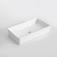Load image into Gallery viewer, CLAYA RT-6034 Fluted Rectangle Ceramic Above Counter Basin – Matte White
