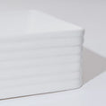 Load image into Gallery viewer, CLAYA RT-6034 Fluted Rectangle Ceramic Above Counter Basin – Gloss White
