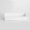 Load image into Gallery viewer, CLAYA RT-6034 Fluted Rectangle Ceramic Above Counter Basin – Gloss White
