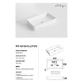 Load image into Gallery viewer, CLAYA RT-6034 Fluted Rectangle Ceramic Above Counter Basin – Gloss White

