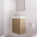 Load image into Gallery viewer, Vienna 450mm Wall Hung Vanity with Polymarble Top - American Oak
