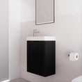 Load image into Gallery viewer, Vienna 450mm Wall Hung Vanity with Polymarble Top - Matte Black
