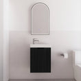 Load image into Gallery viewer, Vienna 450mm Wall Hung Vanity with Polymarble Top - Matte Black
