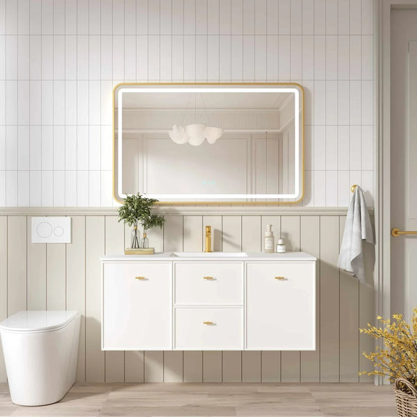 Seattle 1200mm Wall Hung Vanity - Matte White