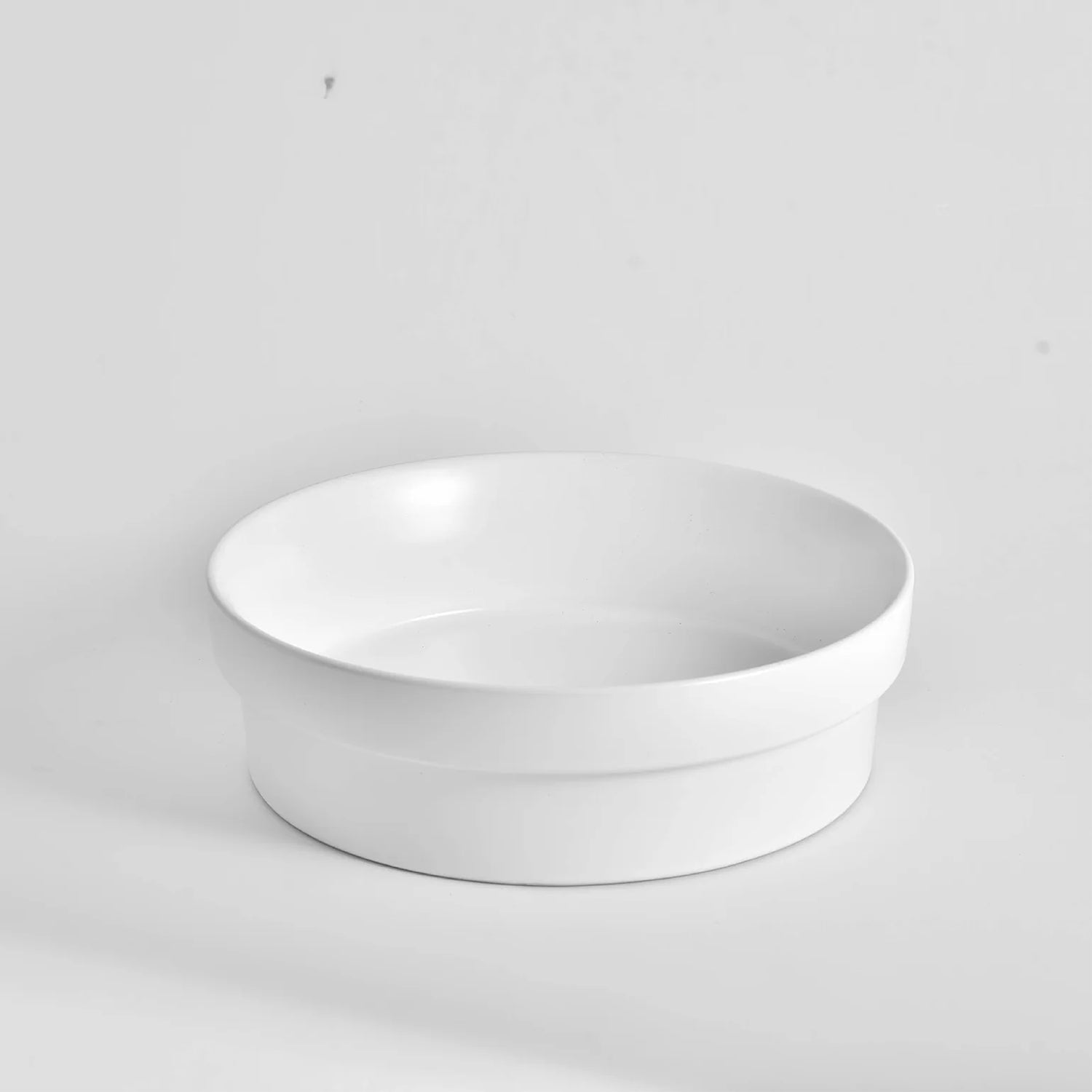 CLAYA SEMI-40 Ceramic Semi-Inset Round Basin – Matte White