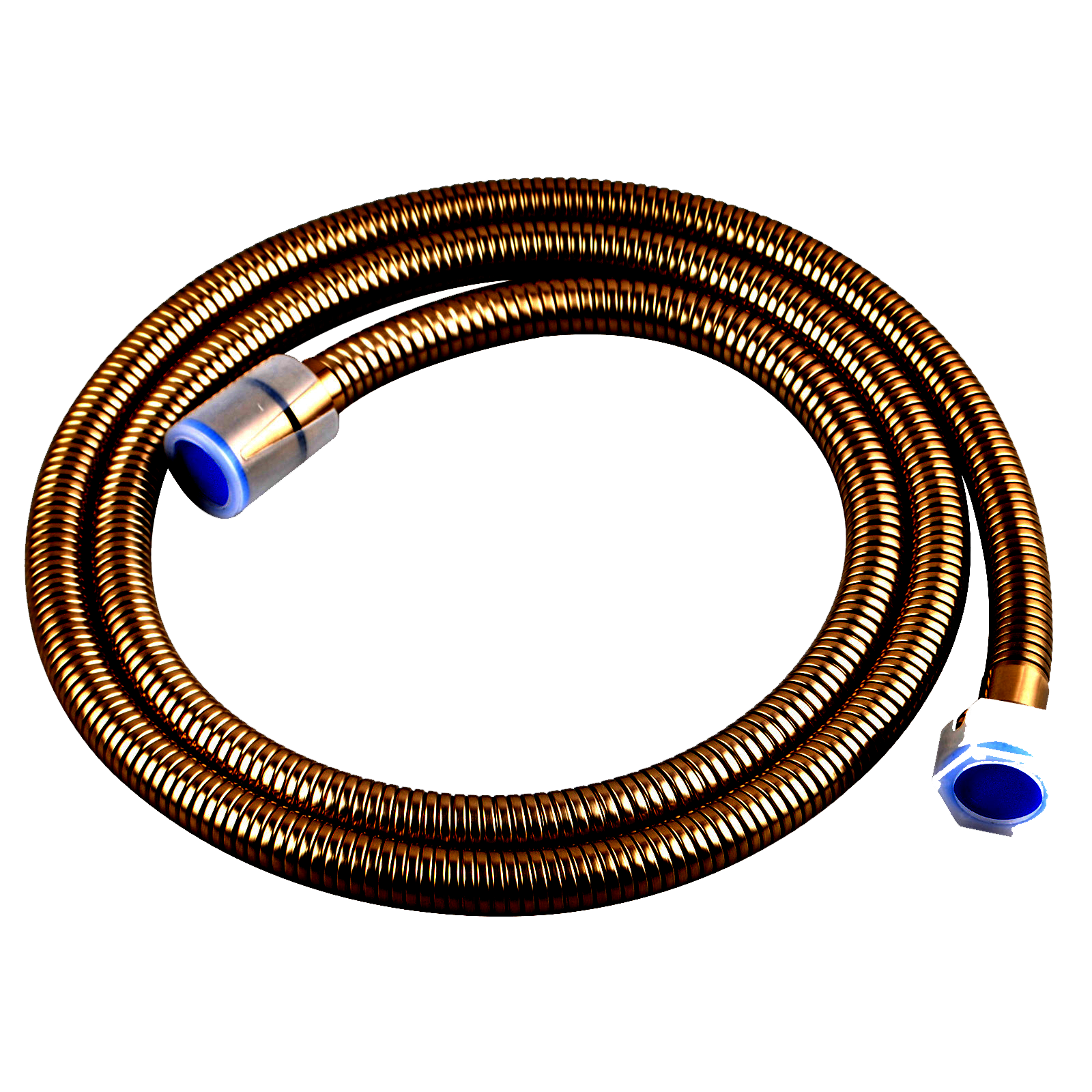 Stainless Steel 1500mm Water Inlet/Outlet Shower Hose – Brushed Brass Gold