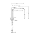 Load image into Gallery viewer, Solid Brass Tall Basin Mixer - Chrome Silver - RUSHY
