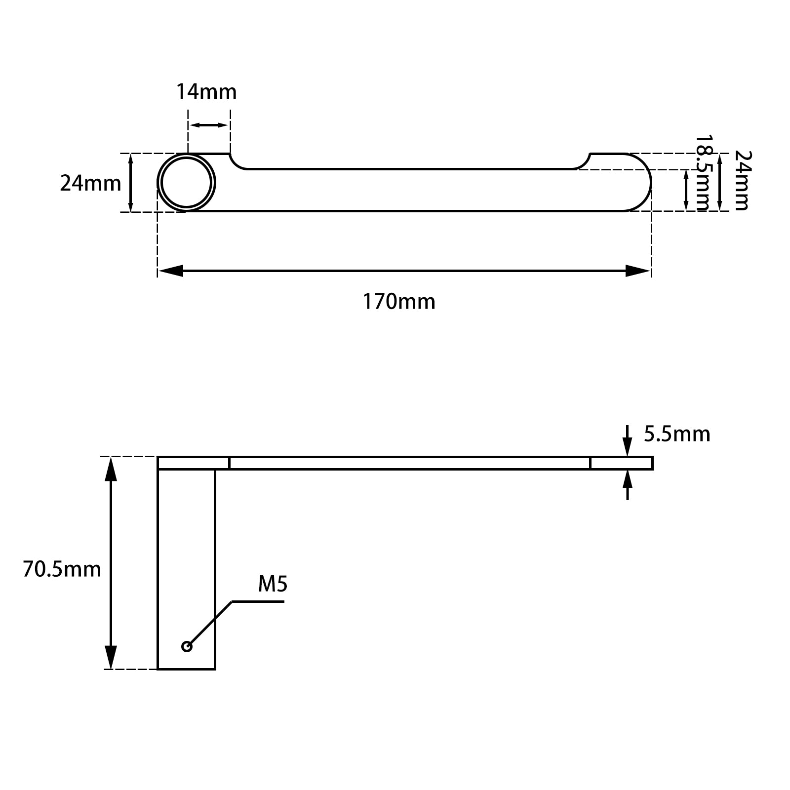 Stainless Steel Toilet Paper Holder- Black and Chrome Silver - RUSHY