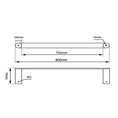 Load image into Gallery viewer, Stainless Steel 800mm Single Towel Rail - Brushed Nickel Silver - RUSHY
