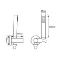 Load image into Gallery viewer, Fixed Round Shower Rail with Handheld Shower Head - Stainless Steel & Solid Brass - Gunmetal Grey
