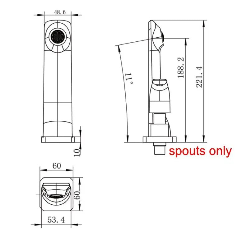 Bath Spout - Chrome | ESPERIA