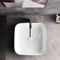 Load image into Gallery viewer, CLAYA SQ-385 380mm Square Ceramic Above Counter Basin – Gloss White
