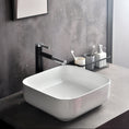 Load image into Gallery viewer, CLAYA SQ-385 380mm Square Ceramic Above Counter Basin – Gloss White
