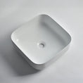 Load image into Gallery viewer, CLAYA SQ-385 380mm Square Ceramic Above Counter Basin – Gloss White
