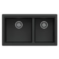 Load image into Gallery viewer, Carysil Granite Stone Double Bowl Kitchen Sink Maples 6040U – Undermount - Black

