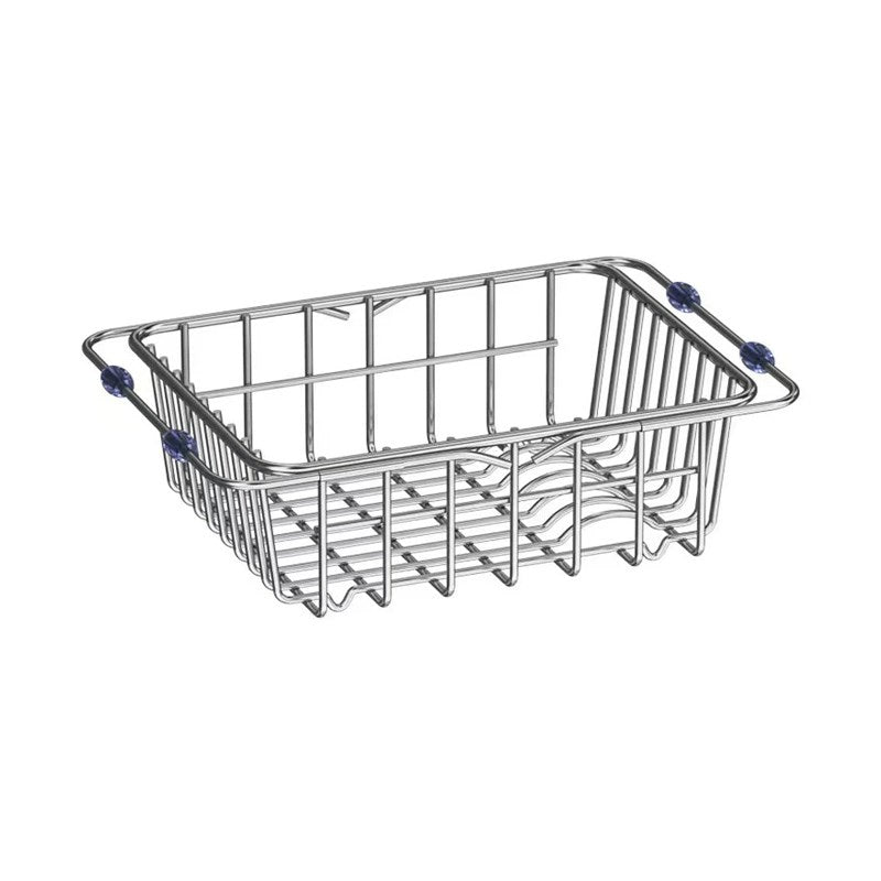 Flexible Stainless Steel Sink Basket & Dish Rack - Chrome