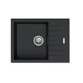 Load image into Gallery viewer, Carysil Granite Single Bowl Kitchen Sink with Drainboard City D100N - Black
