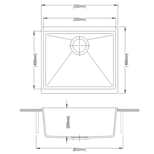 Carysil Enigma Granite Stone Single Bowl Kitchen Sink 530x460x220mm - White