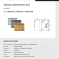 Load image into Gallery viewer, Stainless Steel Round Corner Handmade Single Bowl Kitchen Sink 600x450x300mm- Chrome Silver
