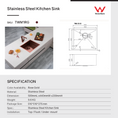 Load image into Gallery viewer, Stainless Steel PVD Single Bowl Kitchen Sink with Bottom Grid 500*440*230mm- Copper
