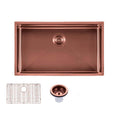 Load image into Gallery viewer, Stainless Steel PVD Coating Single Bowl Kitchen Sink(with Bottom Grid) 762*457*254mm - Copper
