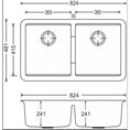 Load image into Gallery viewer, Carysil Granite Double Bowl Kitchen Sink 824x481x241mm - Concrete Grey
