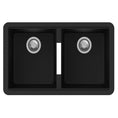 Load image into Gallery viewer, Carysil Granite Double Bowl Kitchen Sink 824x481x241mm - Black
