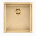 Load image into Gallery viewer, Stainless Steel PVD Single Bowl Kitchen Sink with Bottom Grid 440x440mm - Light Brushed Brass
