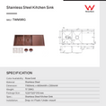 Load image into Gallery viewer, Stainless Steel PVD Double Bowl Kitchen Sink with Drain Board with Bottom Grid 1160*460*230mm- Copper
