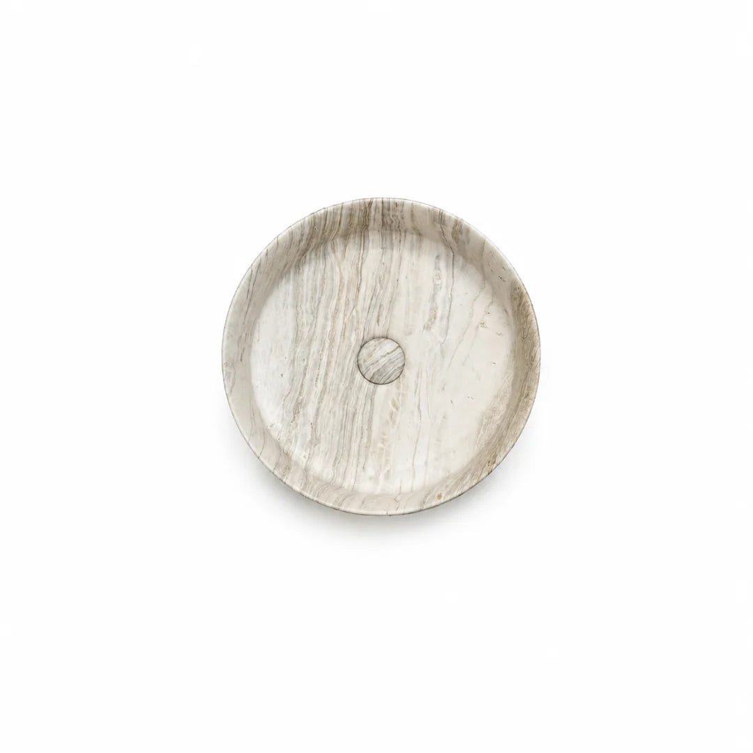 CLAYA Terra-40-M Ceramic Above Counter Basin – Matte Stone Marble