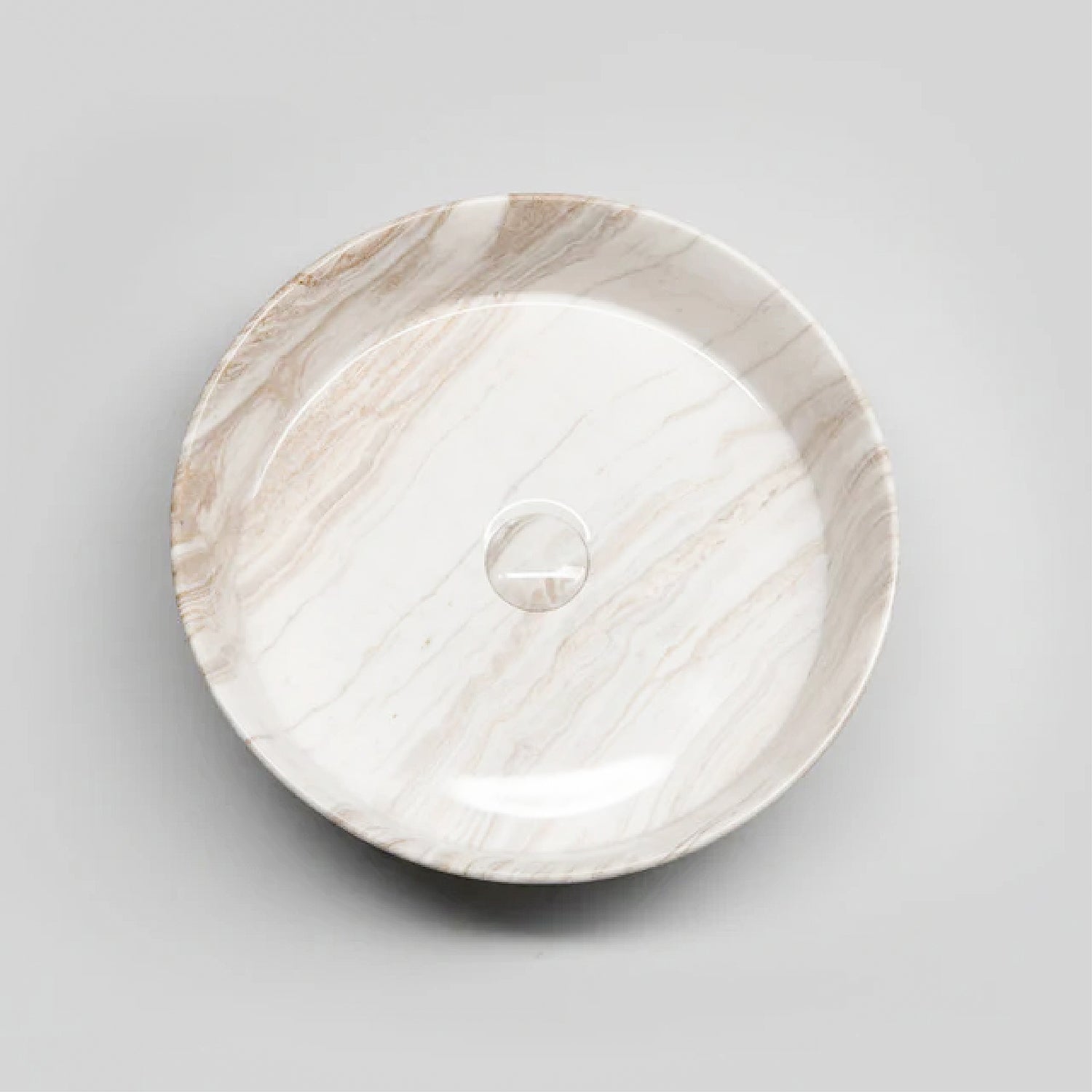 CLAYA Terra-40 Ceramic Above Counter Basin – Gloss Stone Marble
